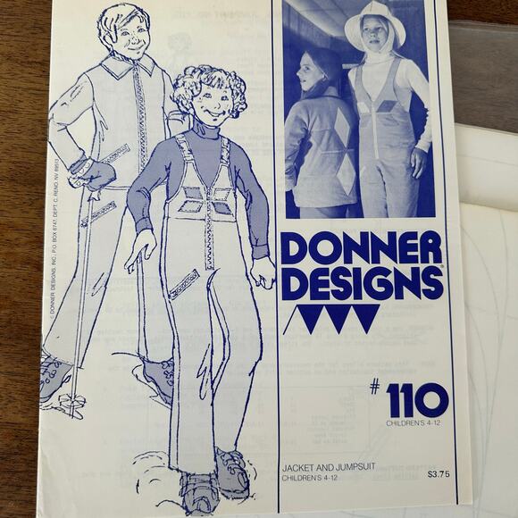 VTG Donner Designs Kids Sz 4-12 Ski Jacket Snow Jumpsuit Pant Pattern UNCUT #110 - Picture 4 of 5